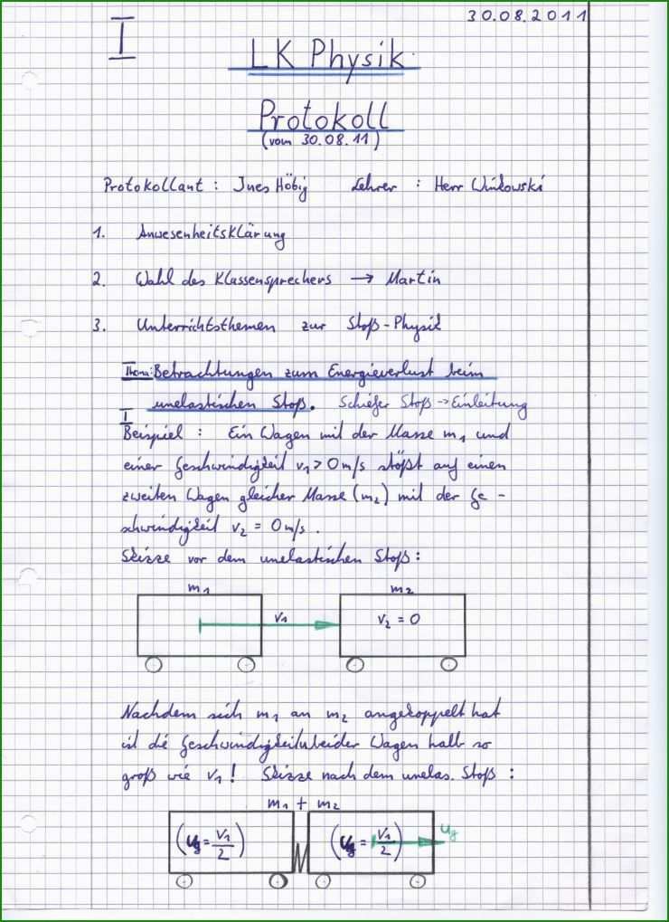 Protokoll Physik Vorlage