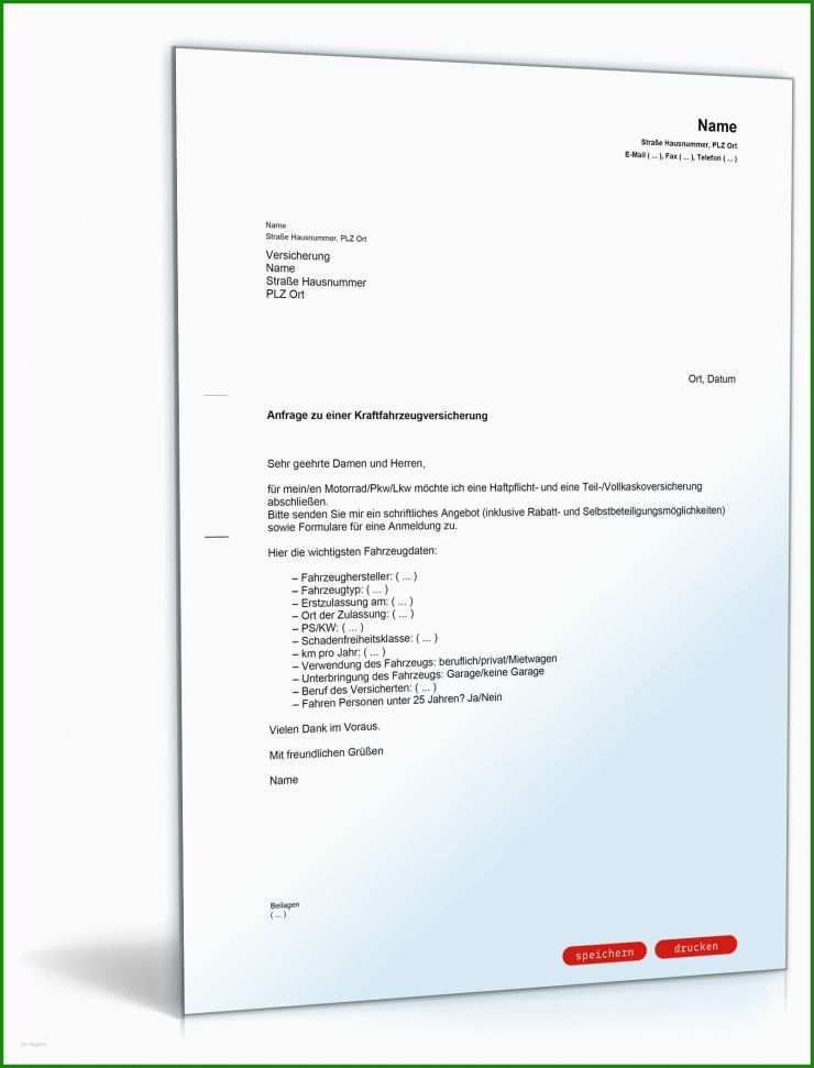 Rechnung An Versicherung Muster