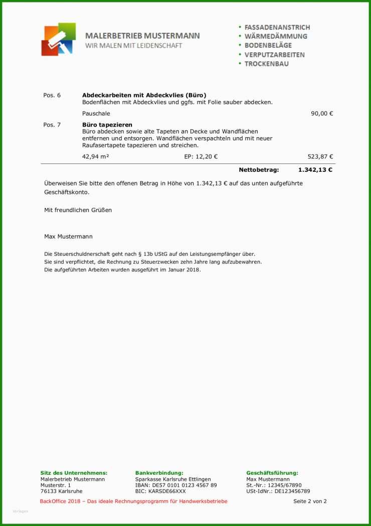 Rechnung Coaching Muster
