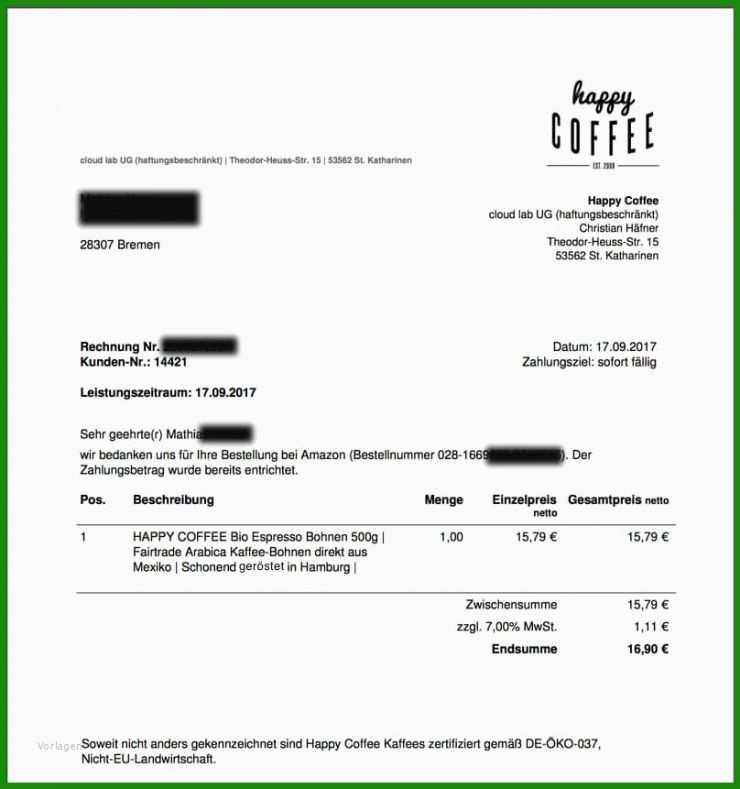 Rechnung Dienstleistung Eu Ausland Muster