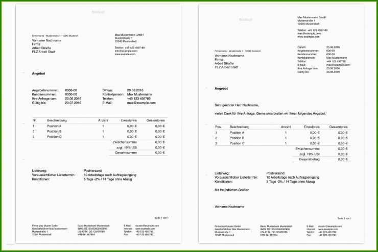 Rechnung Din 5008 Vorlage Excel
