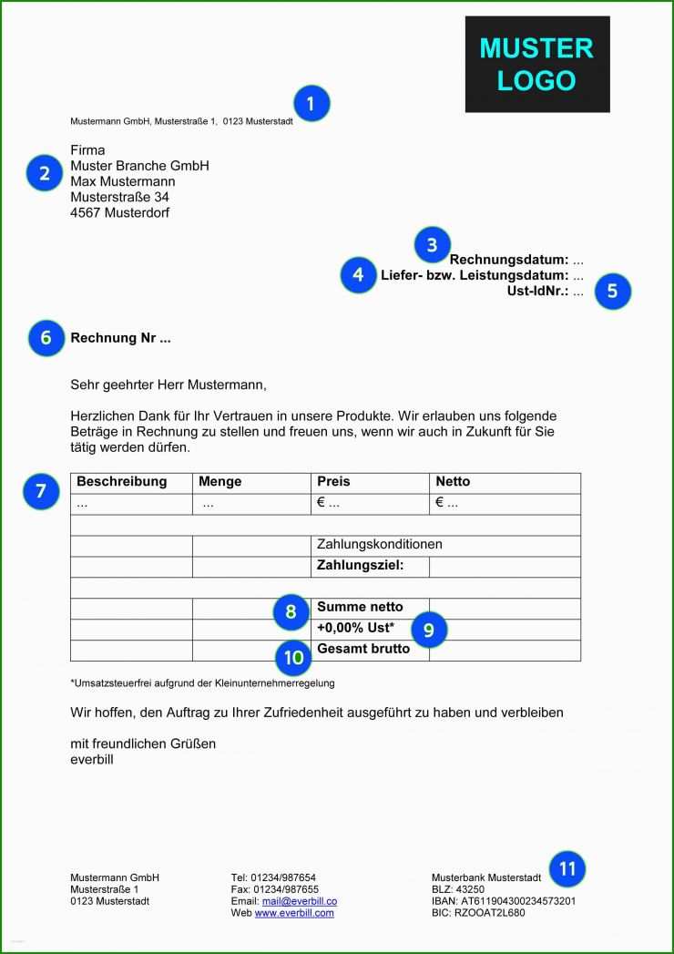 Rechnung Hausmeister Muster