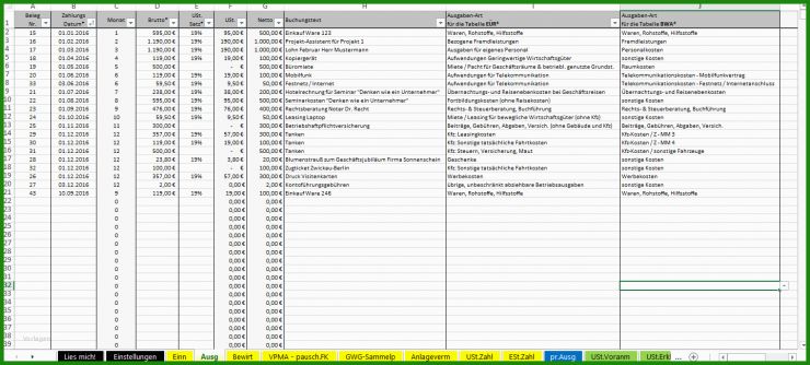 Rechnung Kleinunternehmer Excel Vorlage