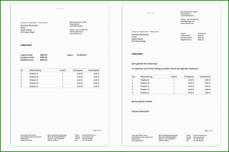 Rechnung Lieferschein Vorlage 7 Rechnung Lieferschein Vorlage