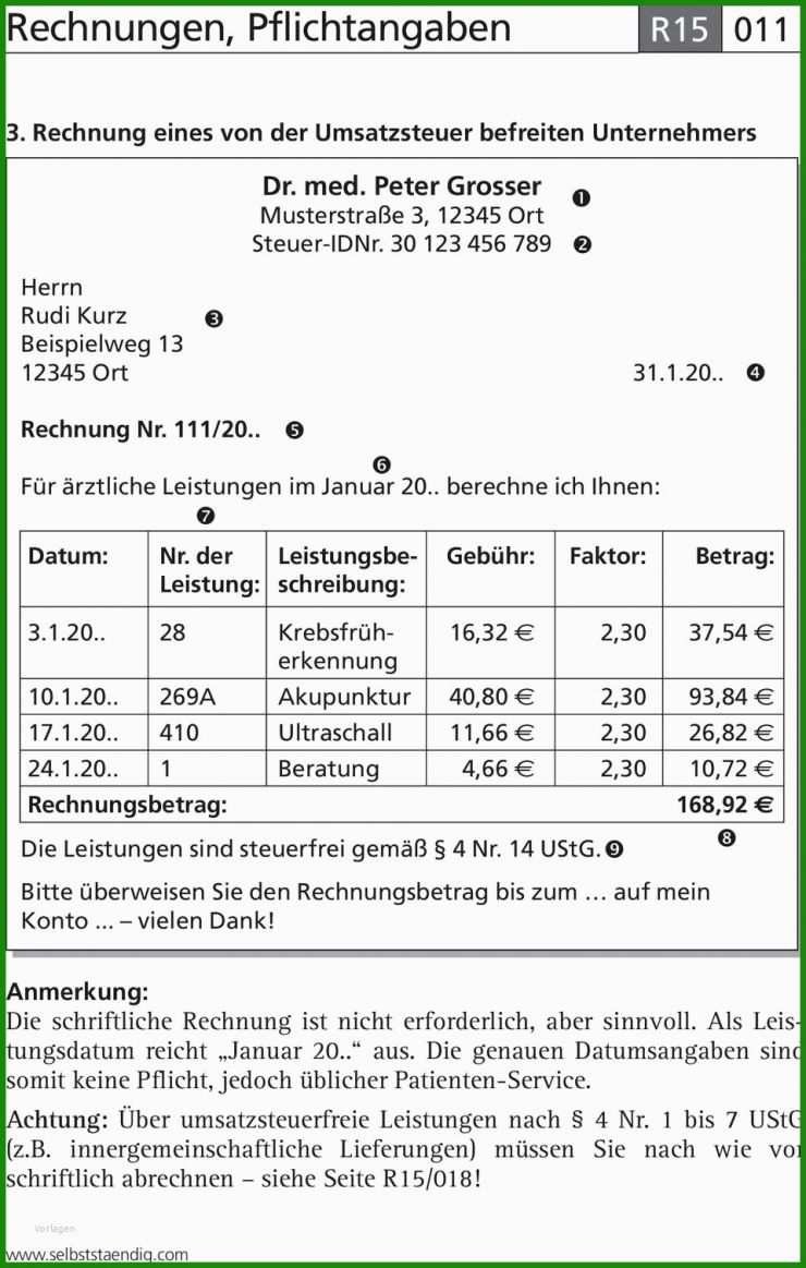 Rechnung Nach § 14 Ustg Muster 6 Rechnung Nach § 14 Ustg Muster