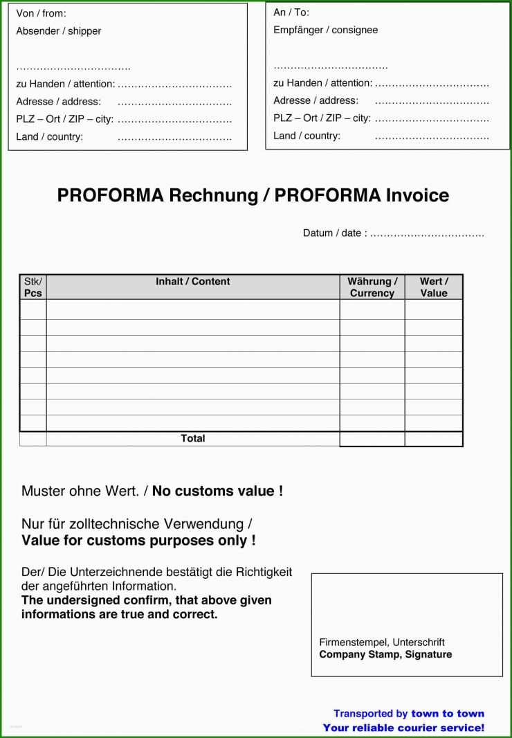 Rechnung Paragraph 19 Vorlage