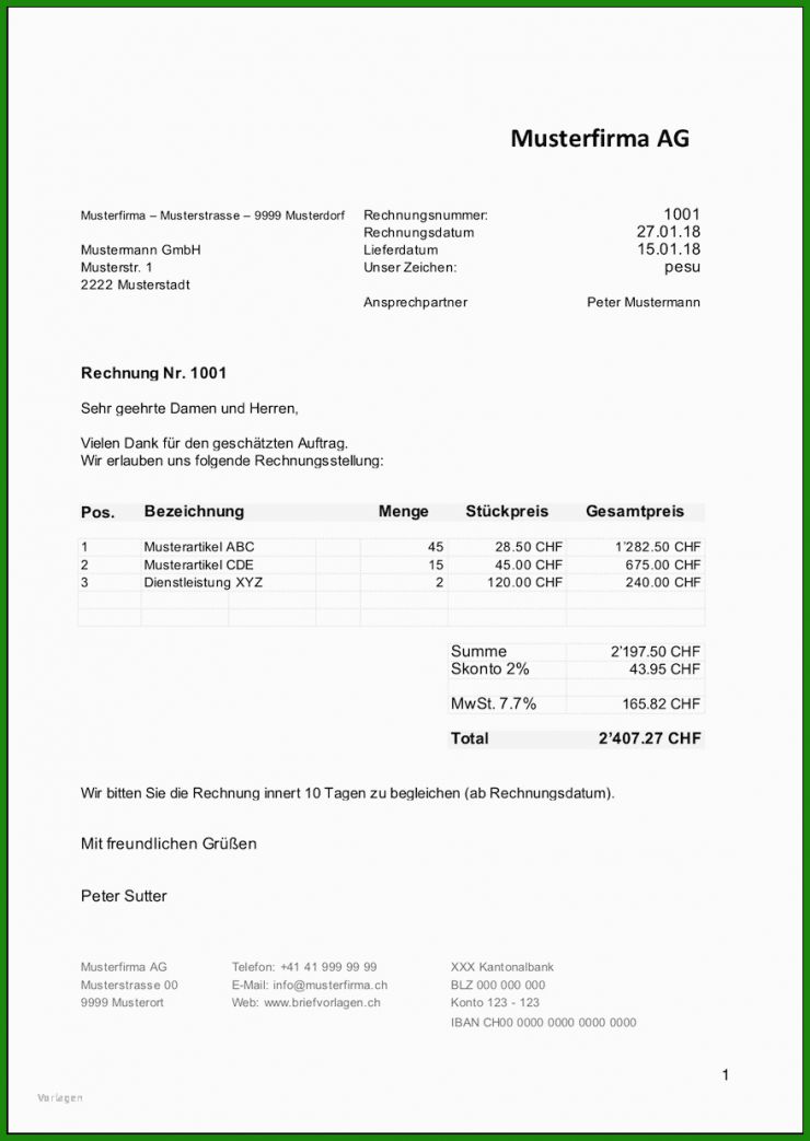 Rechnung Schreiben Muster Ohne Mwst