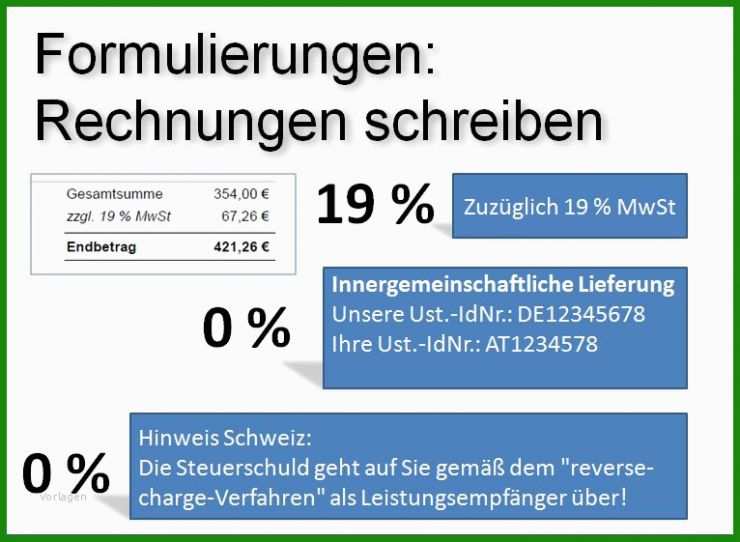 Rechnung sonstige Leistung Eu Muster