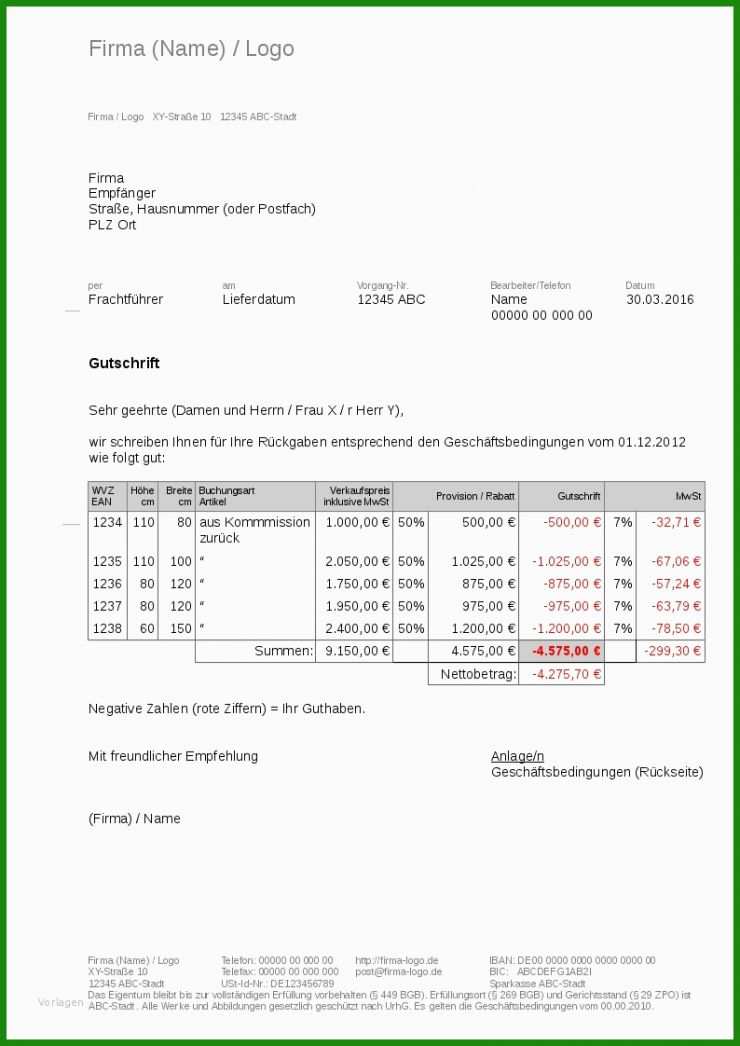 Rechnung Verkauf Muster