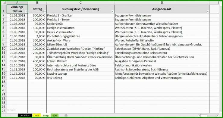 Rechnung Vorlage 2017