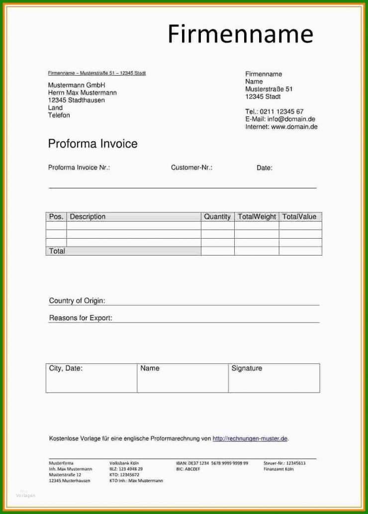Rechnung Vorlage Auf Englisch 1 Rechnung Vorlage Auf Englisch