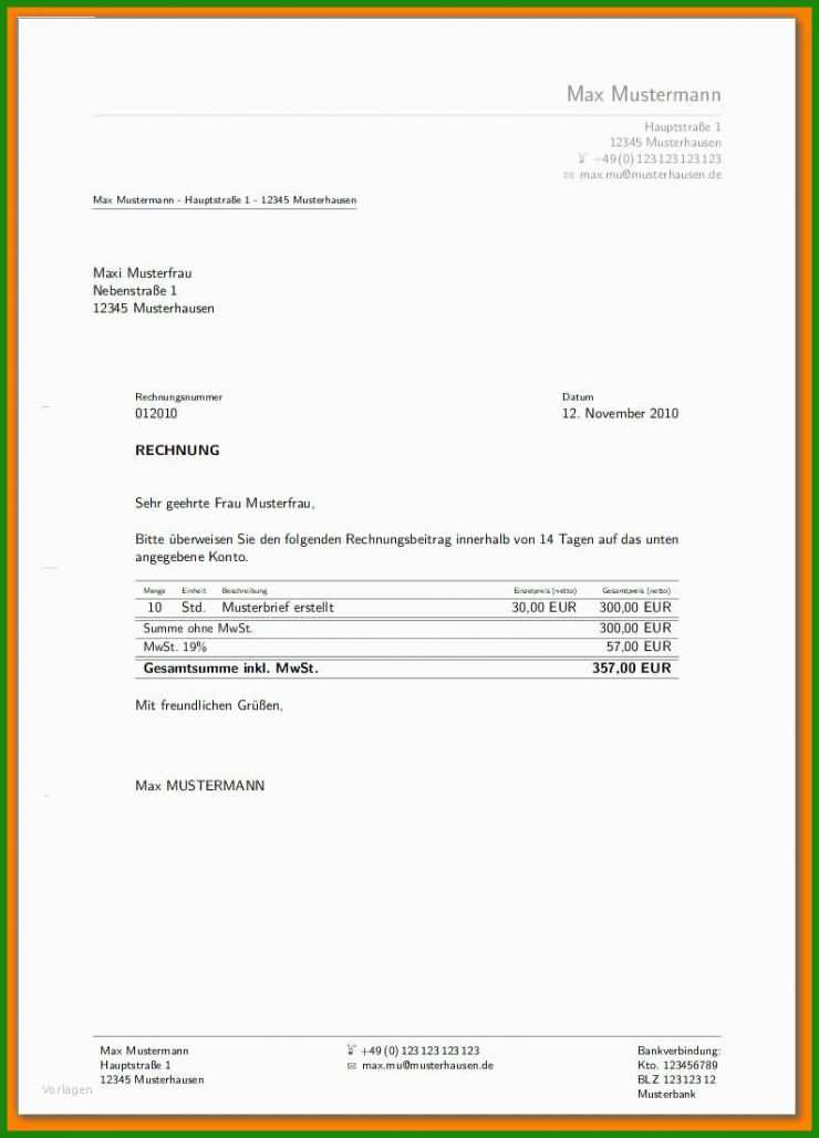 Rechnung Vorlage Reverse Charge