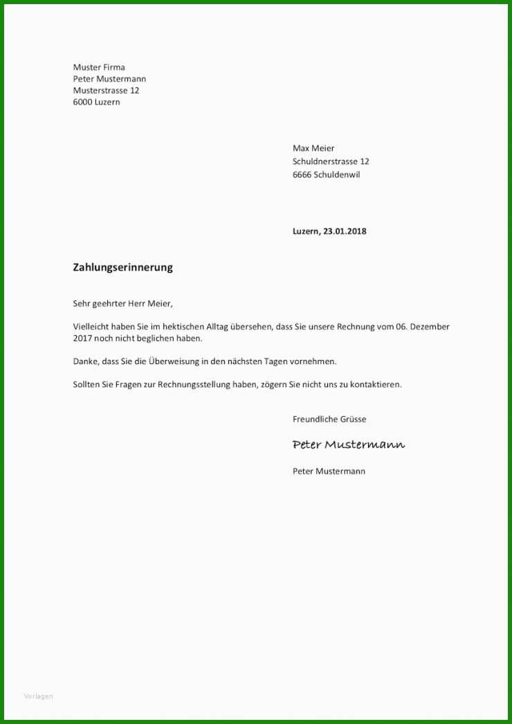 Rechnung Vorlage Schweiz Word