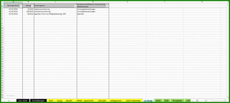 Rechnung Vorlage Tabelle