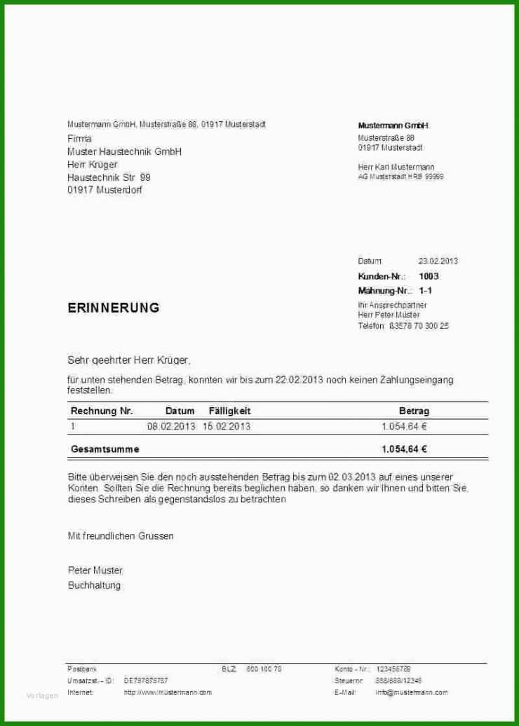 Rechnung Website Vorlage