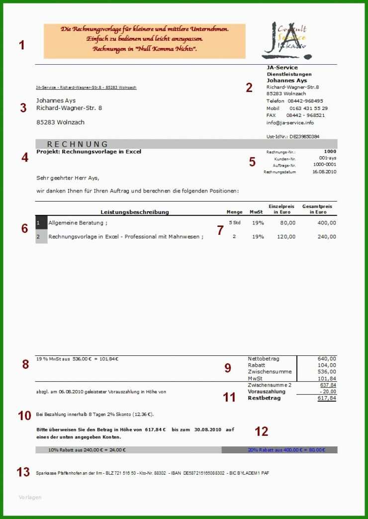 Rechnung Widersprechen Muster