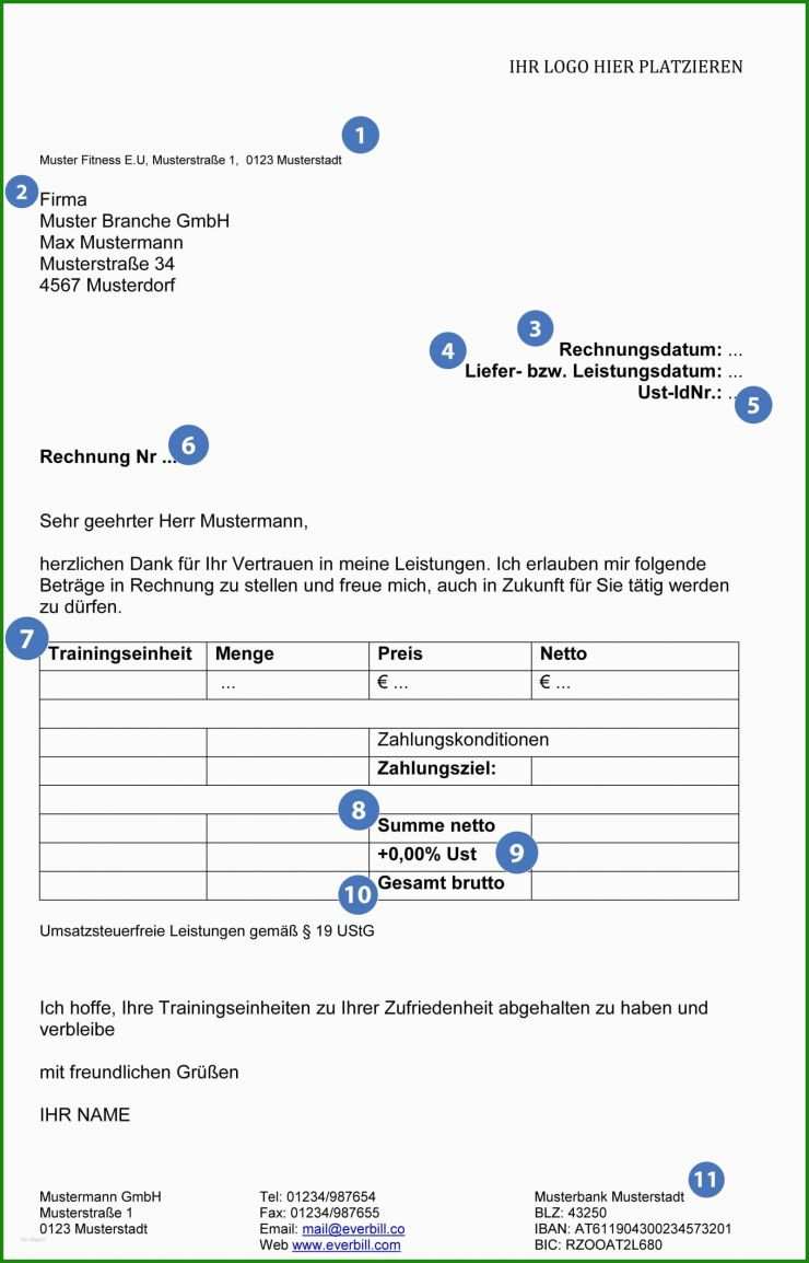 Rechnung Zahlungsfrist Muster