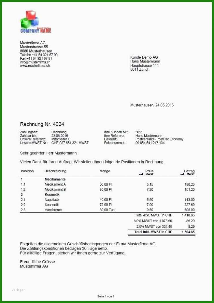 Rechnungsvorlage Privatperson Muster