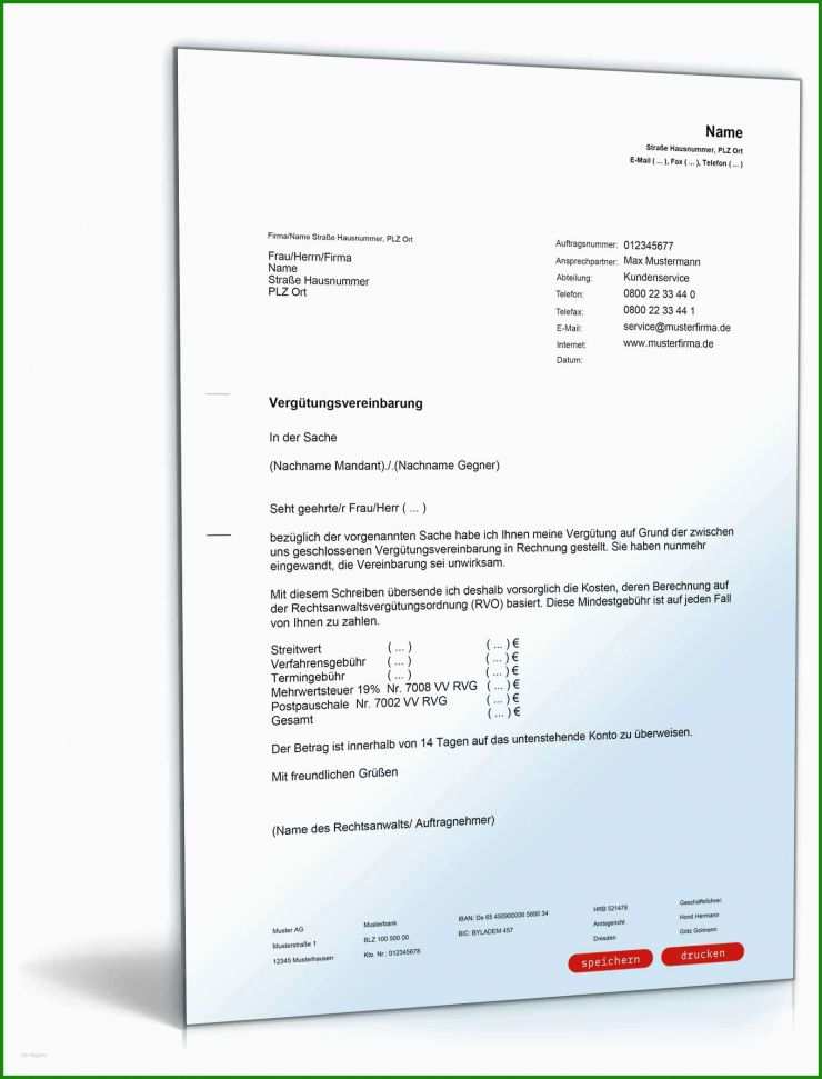 Rechtsanwalt Vollmacht Muster