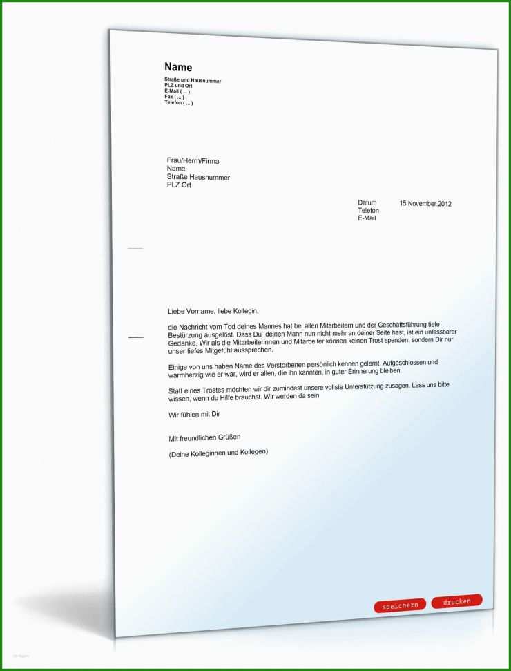 Richtige Anrede Kondolenzschreiben