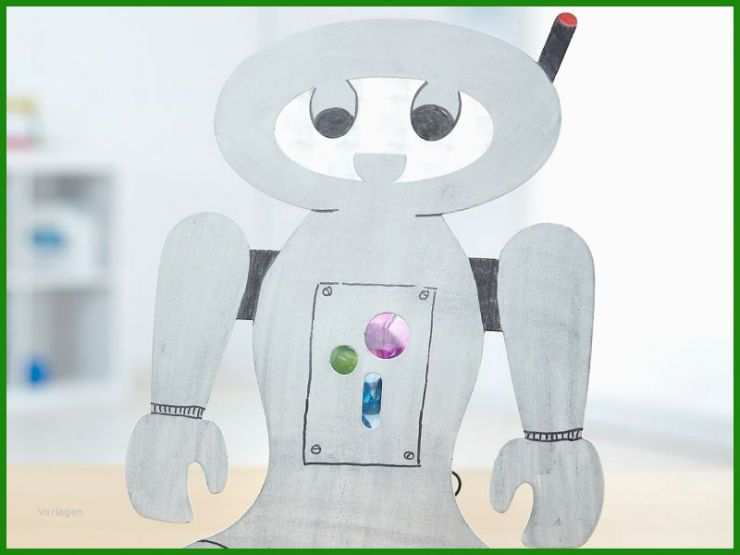 Roboter Basteln Vorlage