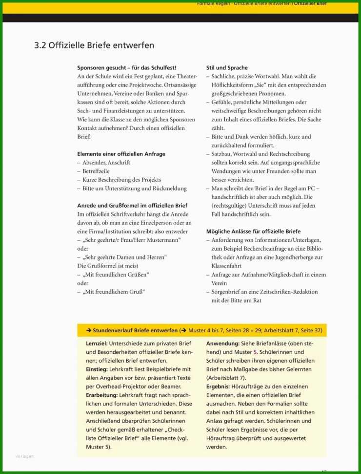 Sachlicher Brief Vorlage 7 Sachlicher Brief Vorlage