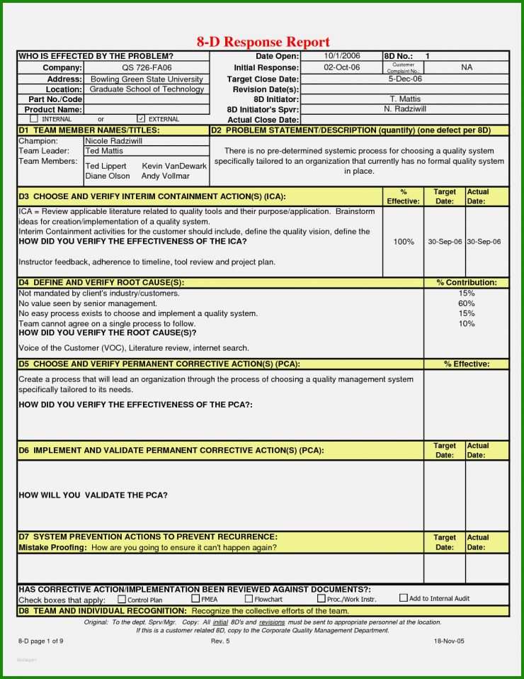 Service Report Vorlage