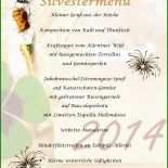 Silvester Speisekarte Vorlage