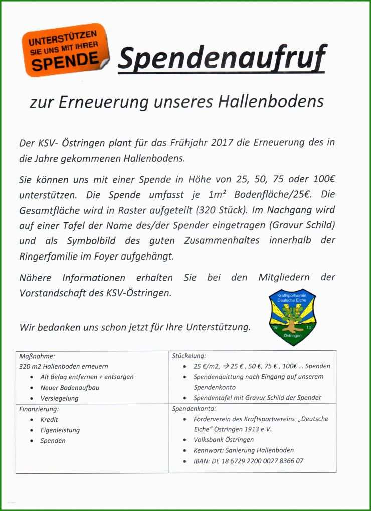 Spendenaufruf Brief Muster