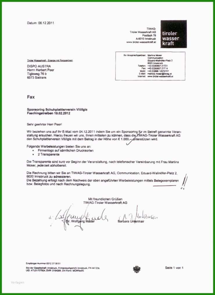 Sponsoring Rechnung Muster 6 Sponsoring Rechnung Muster