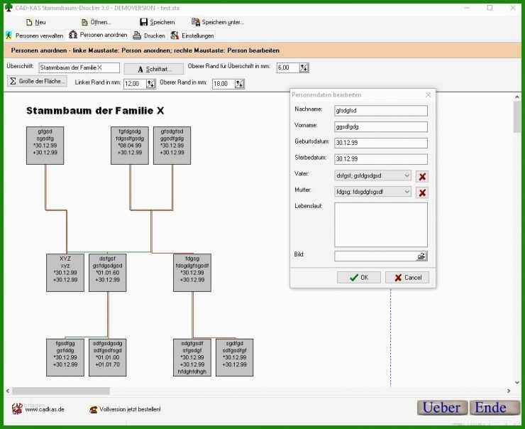 Stammbaum Vorlage Excel