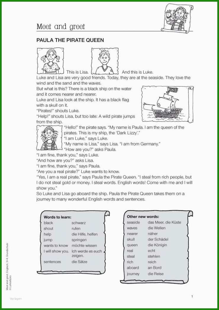 Steckbrief English Vorlage