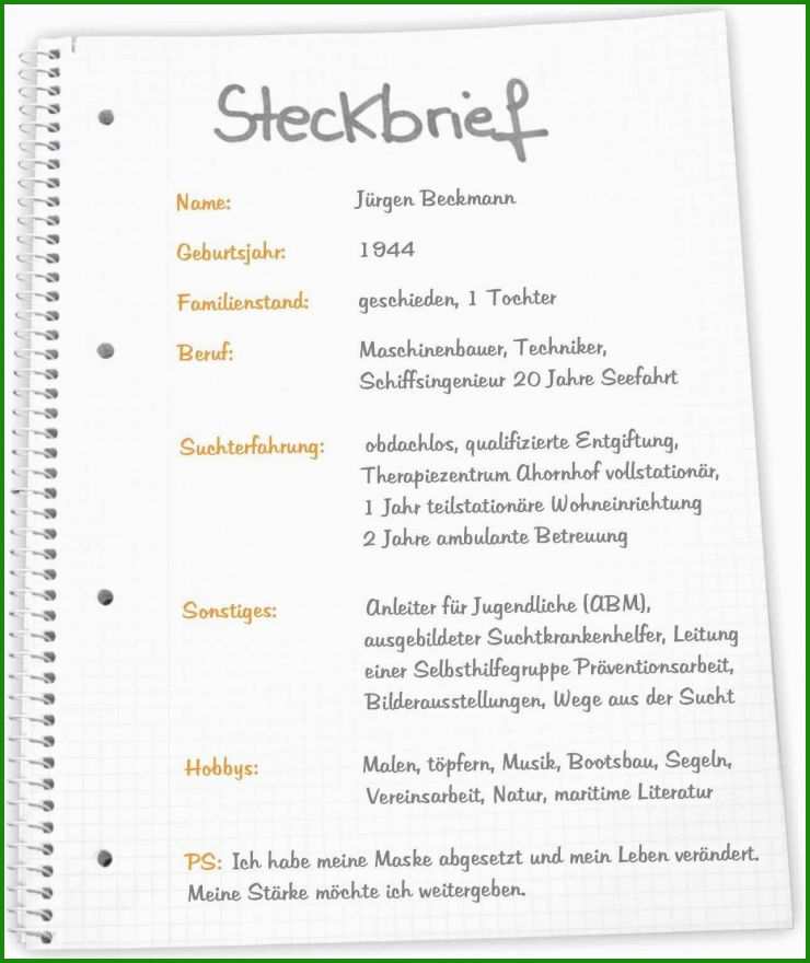 Steckbrief Freundebuch Vorlage