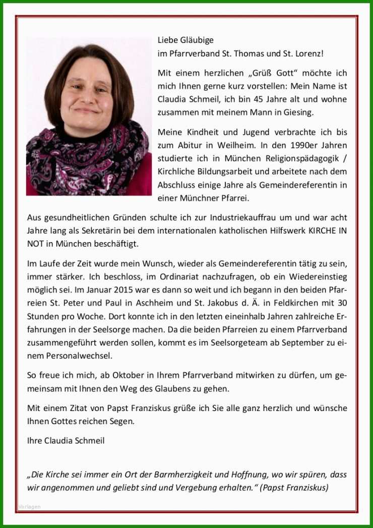 Steckbrief Für Den Kindergarten Vorlage