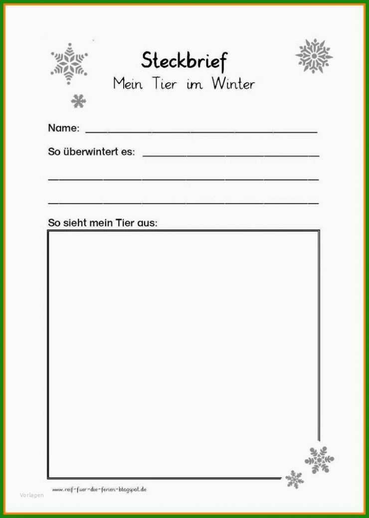 Steckbrief Kindergarten Vorlage Word