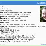 Steckbrief Muster 5. Klasse