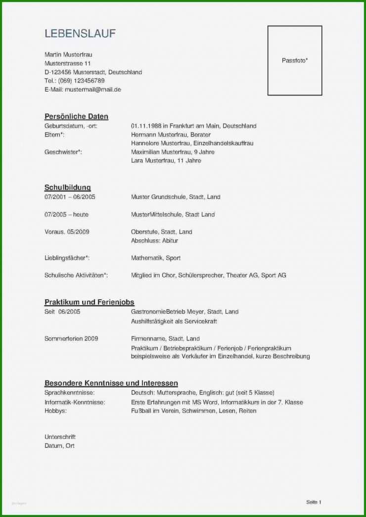 Steckbrief Muster Student