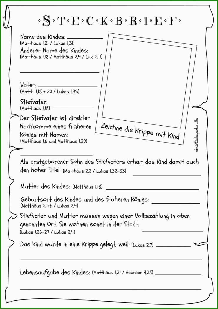 Steckbrief Schüleraustausch Vorlage