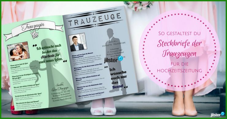 Steckbrief Vorlage Hochzeitszeitung