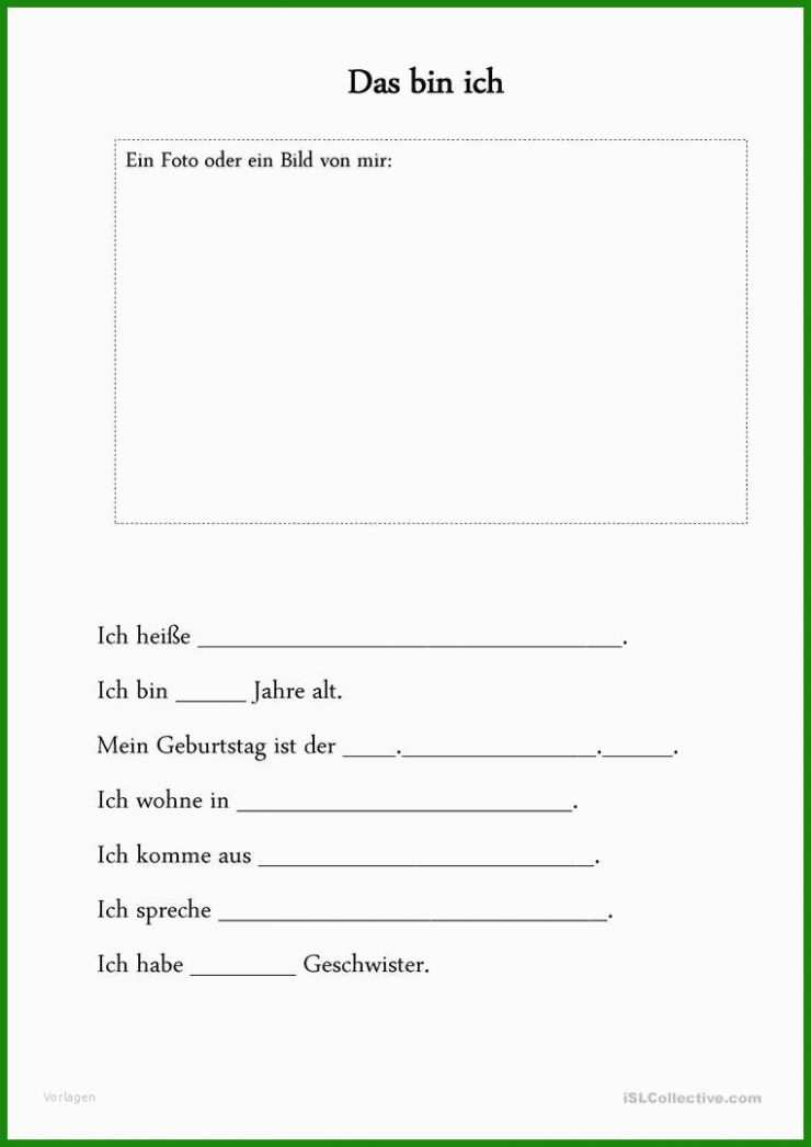 Steckbrief Vorlage Schule