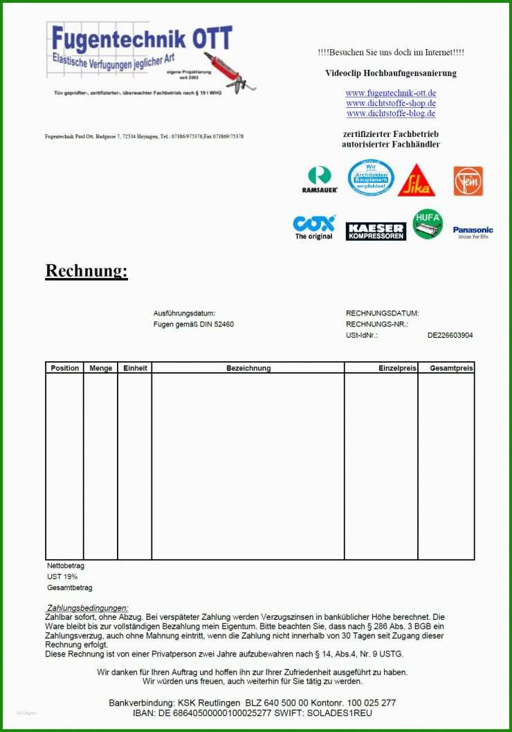 Steuerfreie Innergemeinschaftliche Lieferung Rechnung Muster