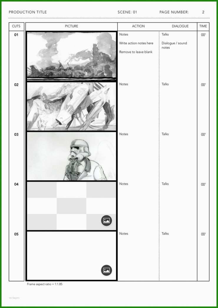 Storyboard Vorlage Dina4