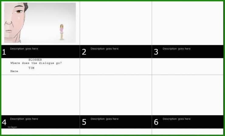 Storyboard Vorlage Open Office