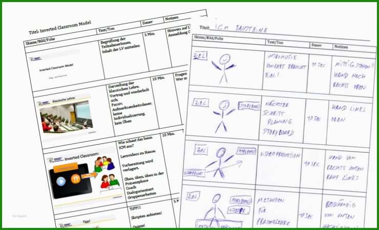 Storyboard Vorlage Präsentation