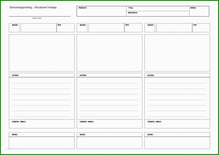 Storyboard Vorlage software
