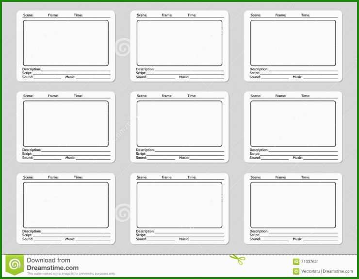 Storyboard Vorlage Video