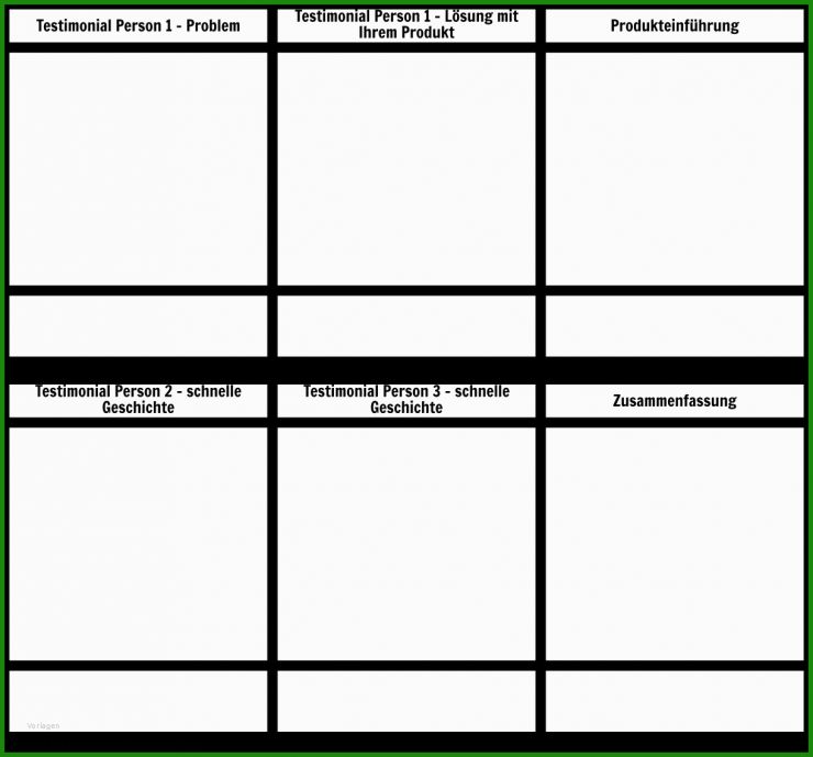 Storyboard Website Vorlage
