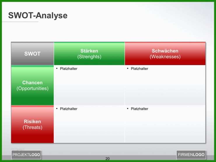 Swot Analyse Vorlage Excel Kostenlos