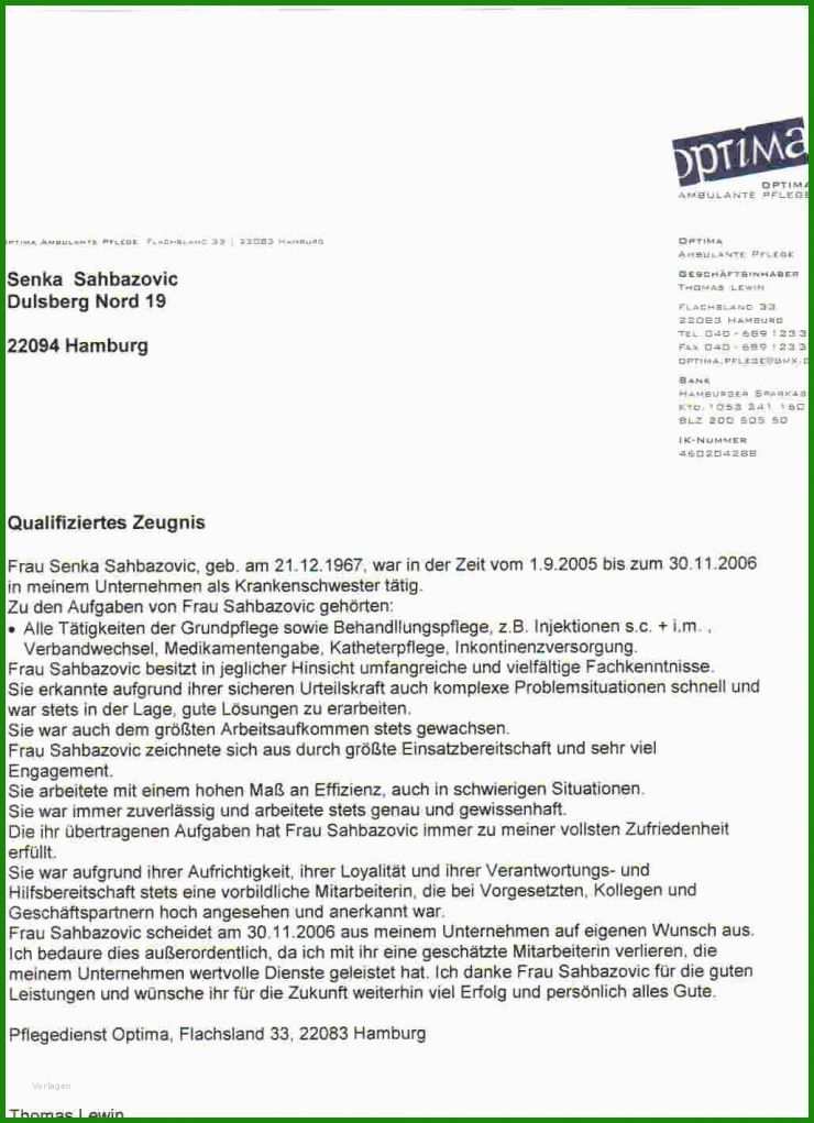 Tätigkeitsbeschreibung Arbeitszeugnis Muster