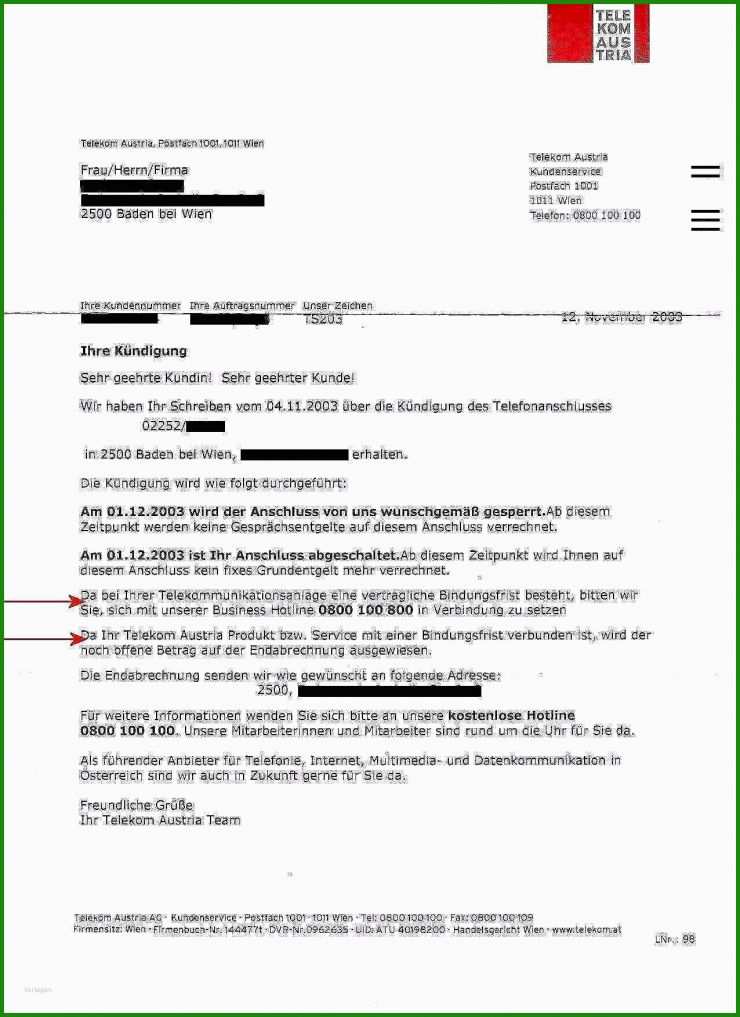 Telekom Brief Vorlage